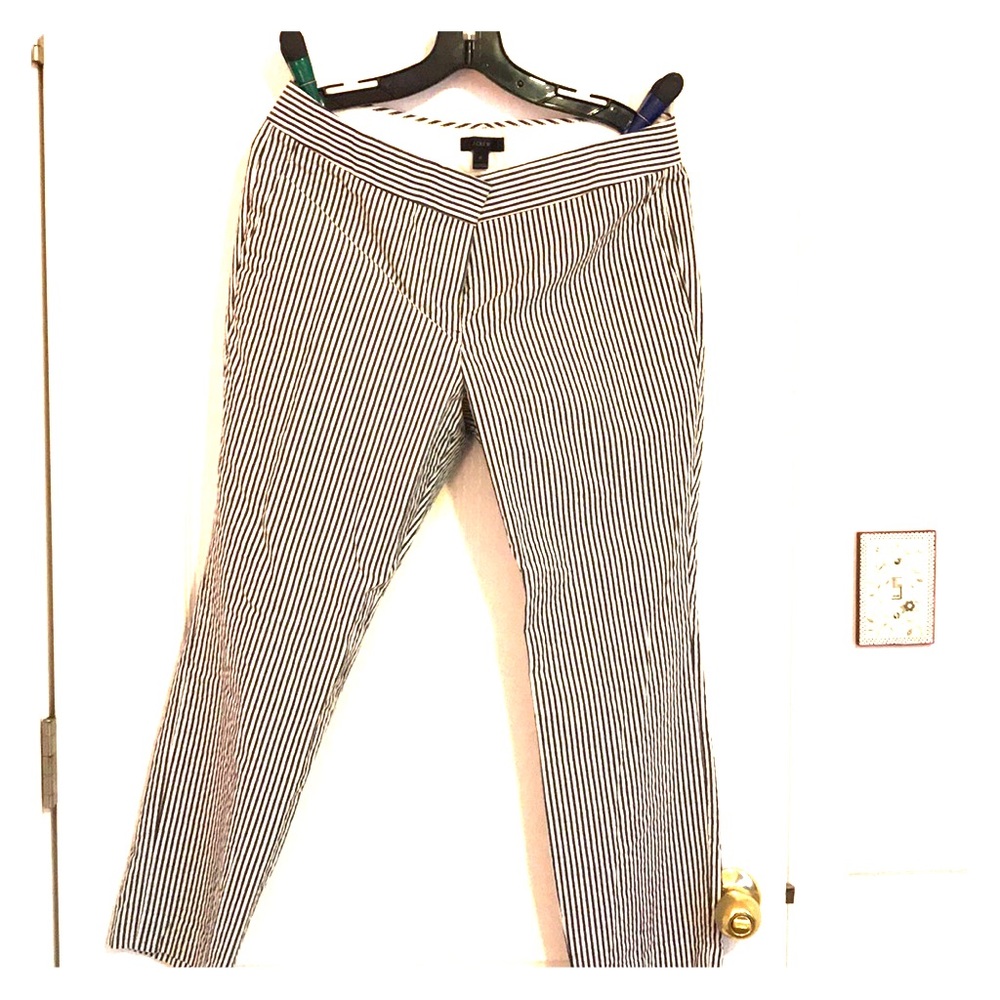 Black & White Striped JCrew pants